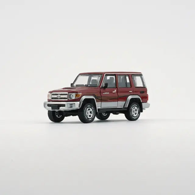 Toyota Land Cruiser LC76 - Dark Red (RHD) 1:64 scale model car - BM creations