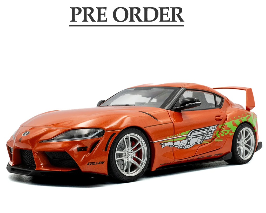 Toyota GR Supra Tribute Orange 2024 1:18 Scale model car