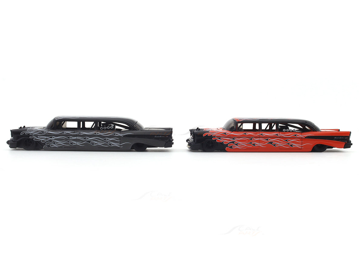 1957 Chevrolet Bel Air Auto Stretch-Rods 1:64 M2 Machines diecast hauler scale model