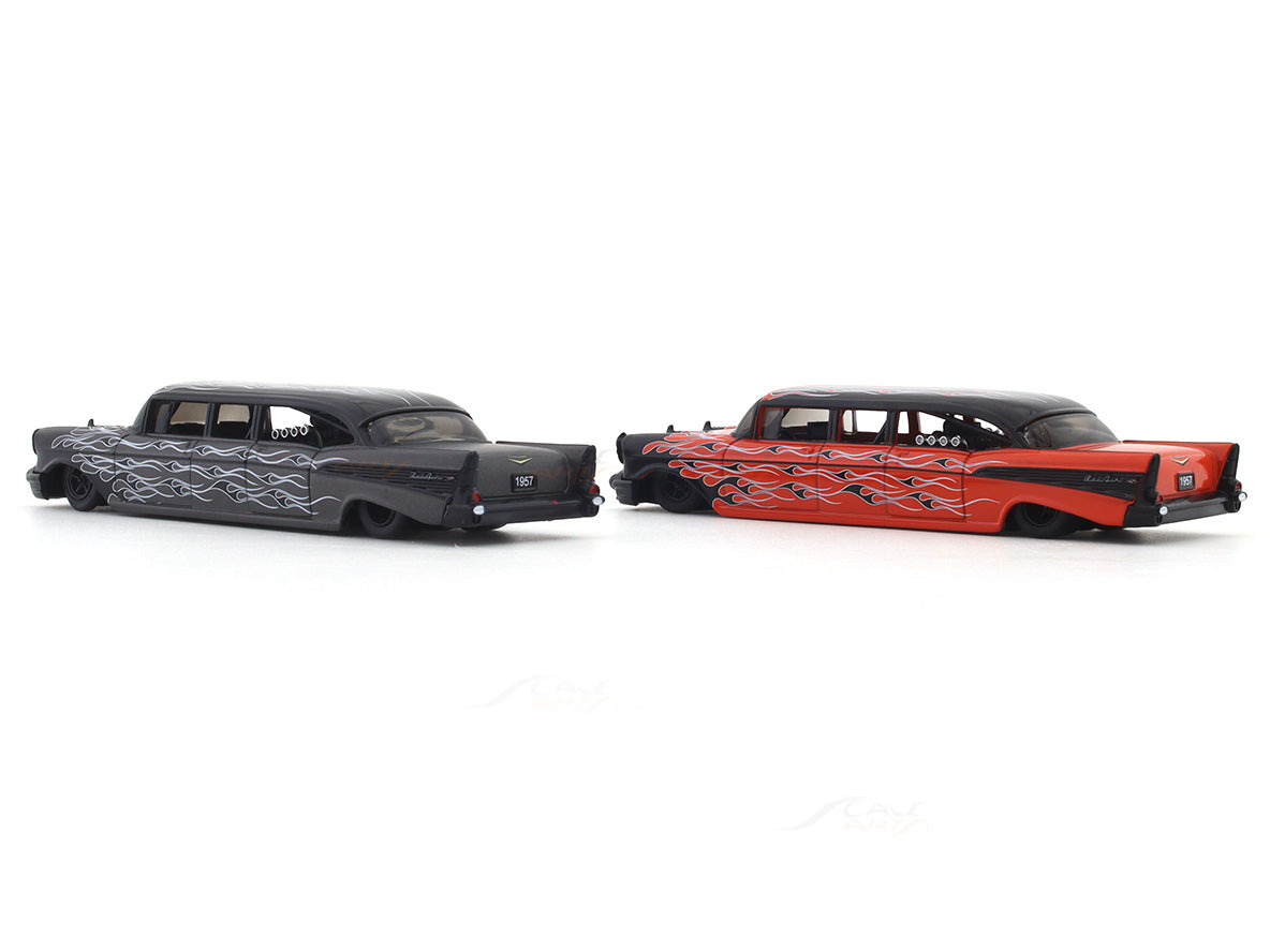 1957 Chevrolet Bel Air Auto Stretch-Rods 1:64 M2 Machines diecast hauler scale model