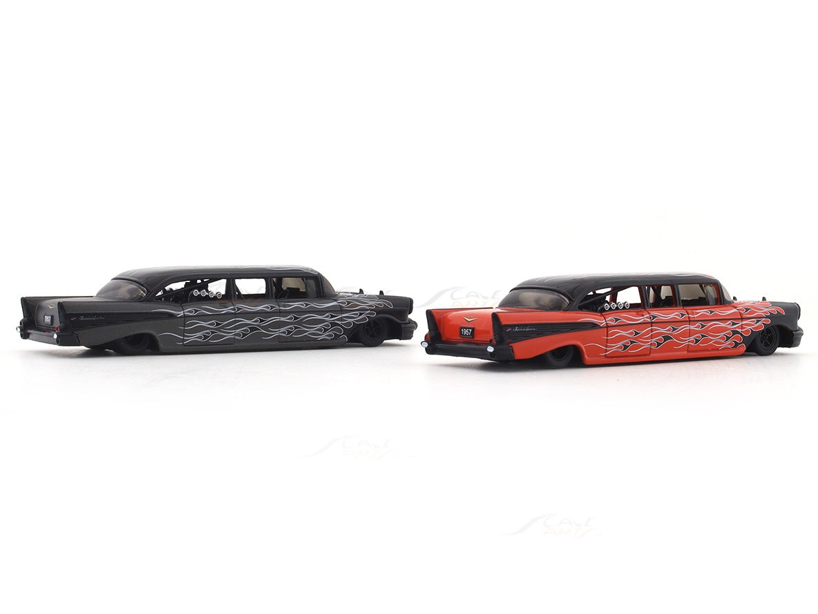 1957 Chevrolet Bel Air Auto Stretch-Rods 1:64 M2 Machines diecast hauler scale model