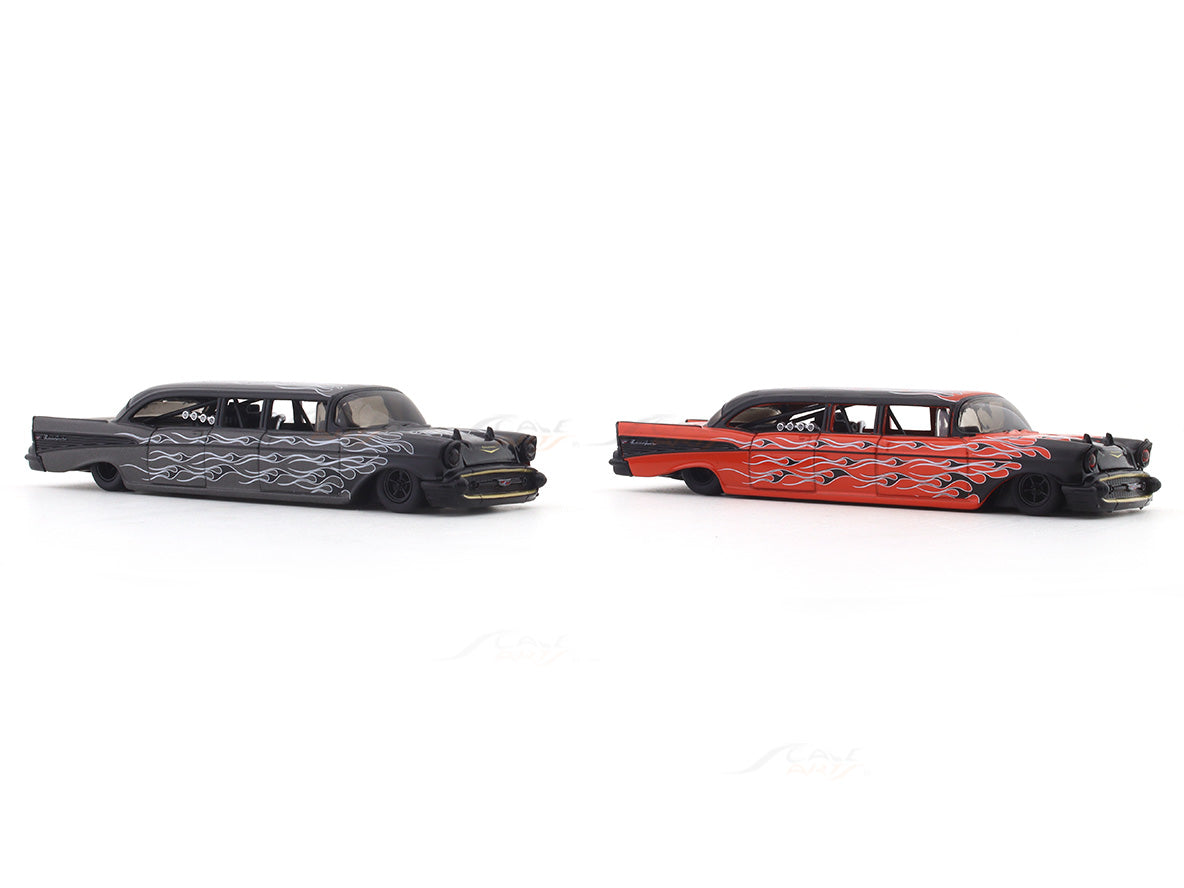 1957 Chevrolet Bel Air Auto Stretch-Rods 1:64 M2 Machines diecast hauler scale model