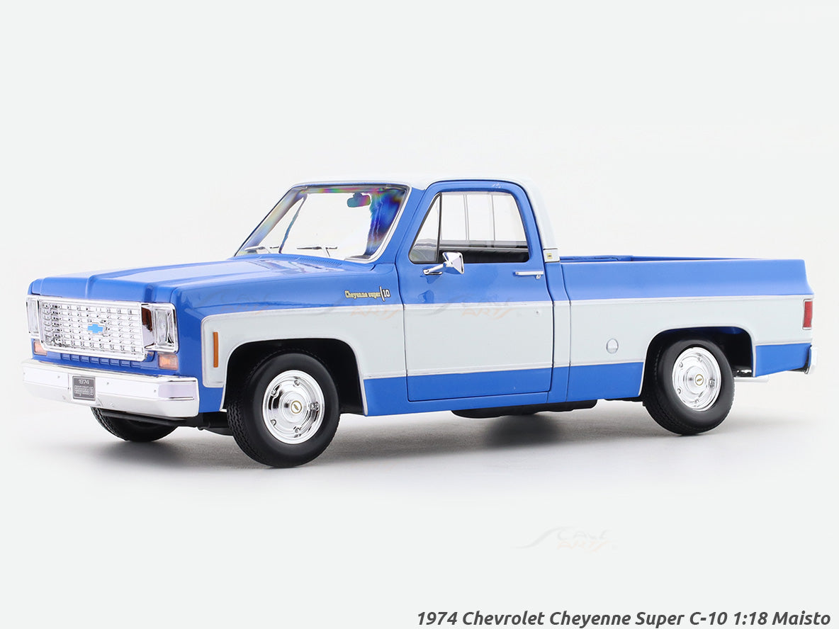 1974 Chevrolet Cheyenne Super C-10 blue 1:18 Maisto licensed diecast scale model collectible