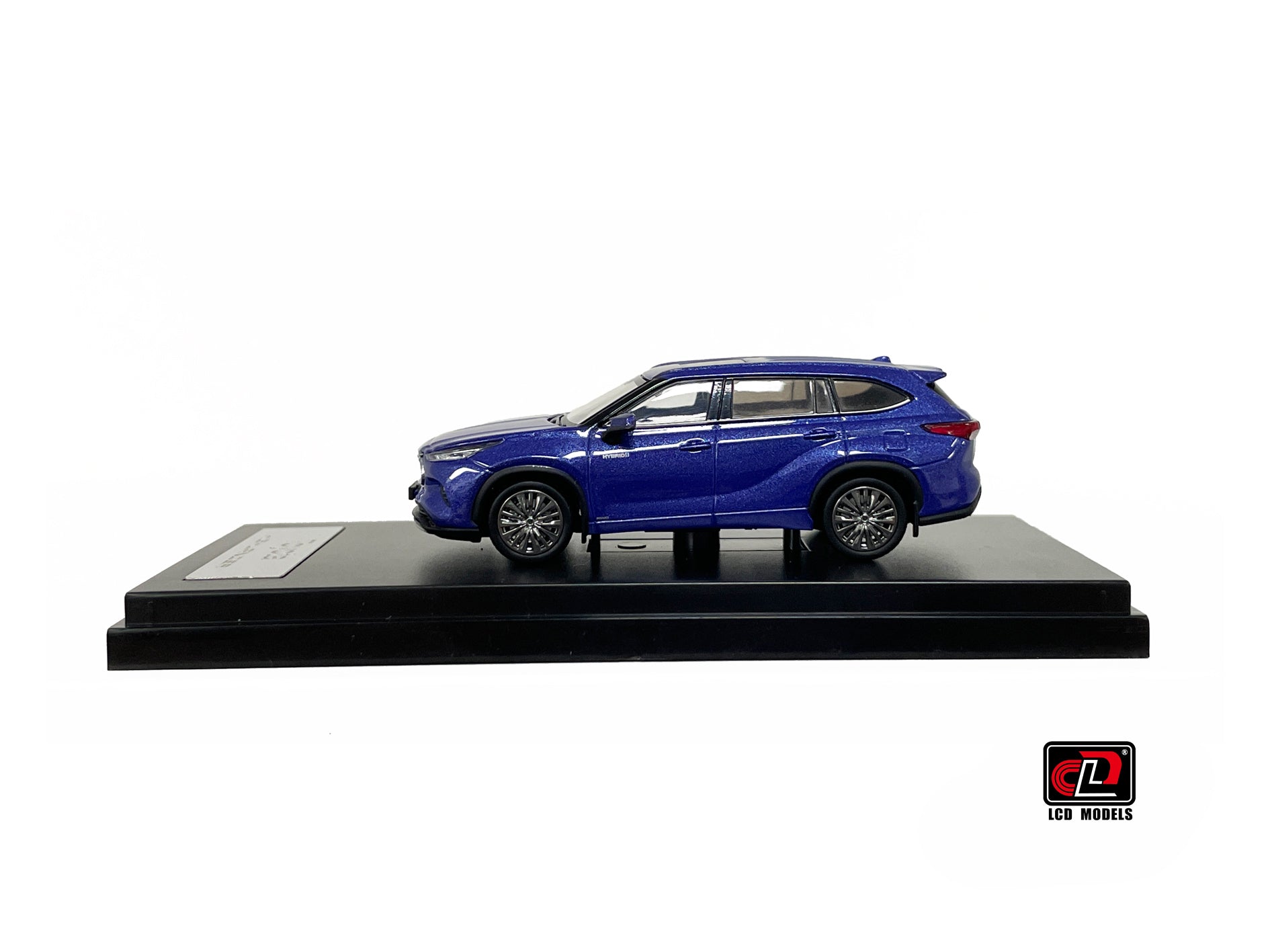 Toyota HighLander Blue 1:64 scale model car - LCD models