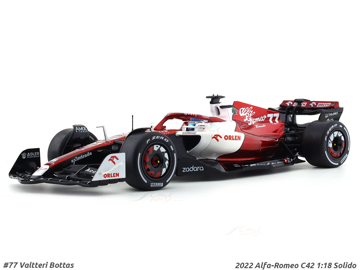 2022 Alfa-Romeo C42 #77 Valtteri Bottas 1:18 diecast scale model car collectible