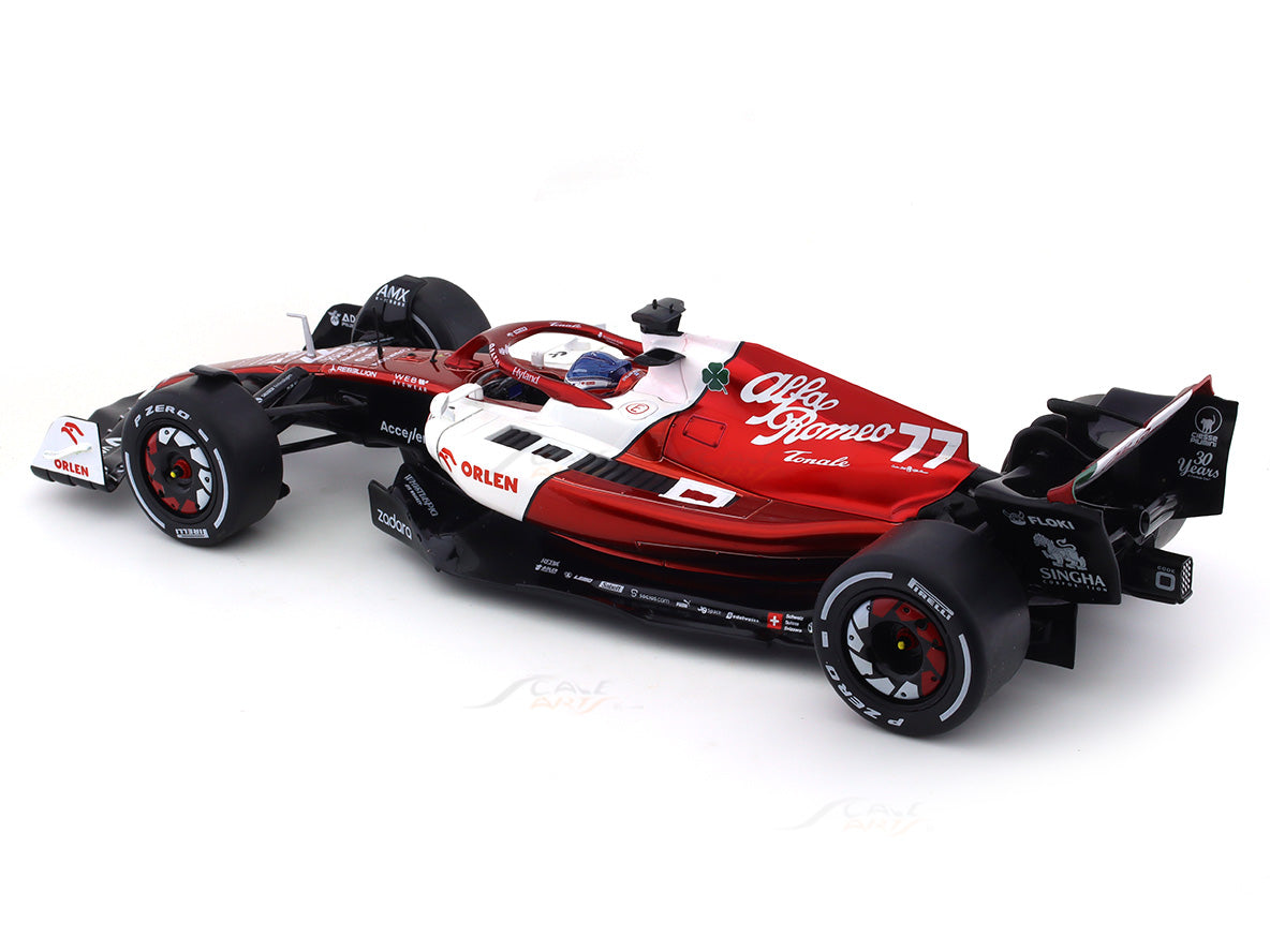 2022 Alfa-Romeo C42 #77 Valtteri Bottas 1:18 diecast scale model car collectible