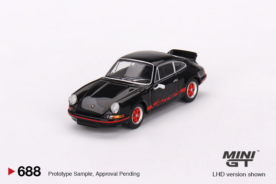 Porsche 911 Carrera RS 2.7 Black with Red Livery 1:64 scale model -  Mini GT