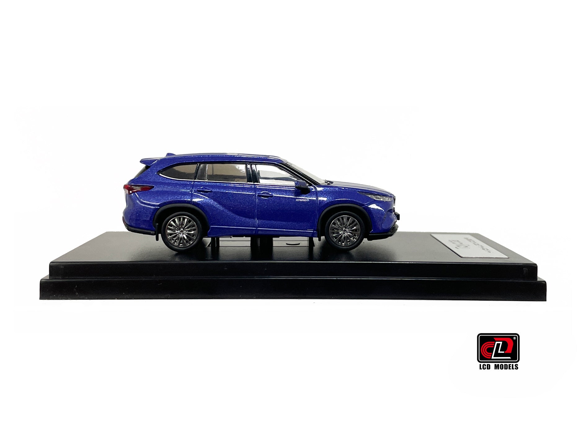 Toyota HighLander Blue 1:64 scale model car - LCD models