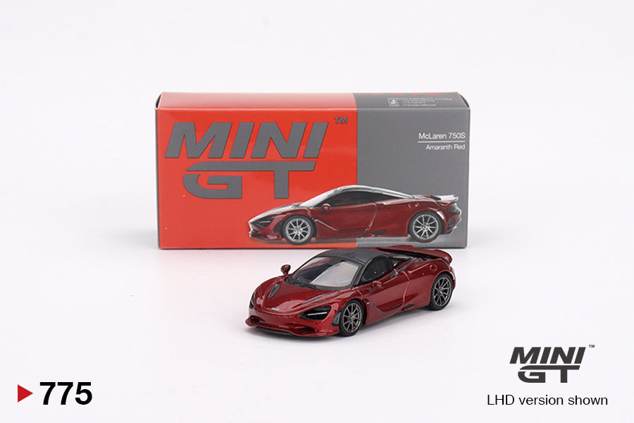 Mclaren 750S Amarnath Red 1:64 scale model car - Mini GT