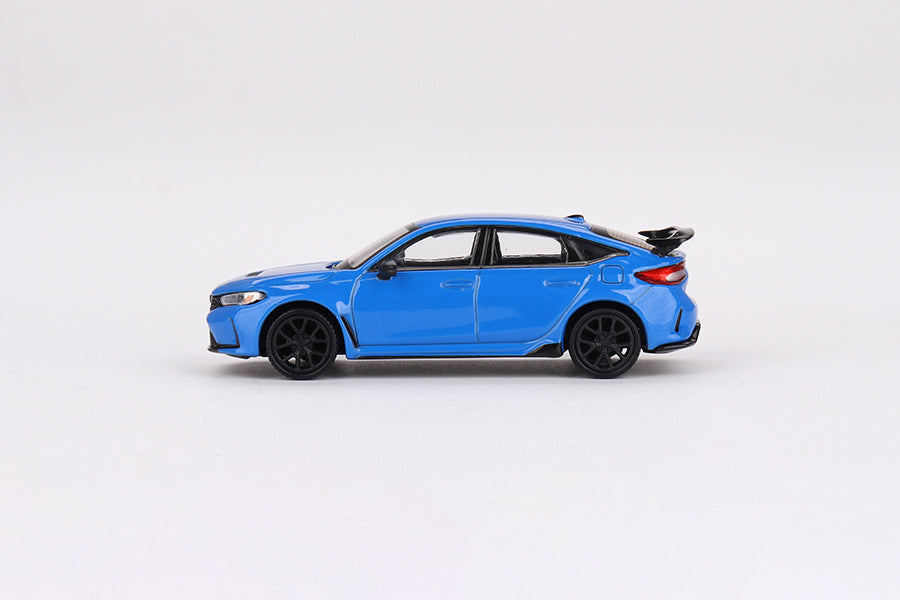 Honda Civic Type R Boost Blue Pearl 2023 Blister packaging 1:64 scale model car - Mini Gt