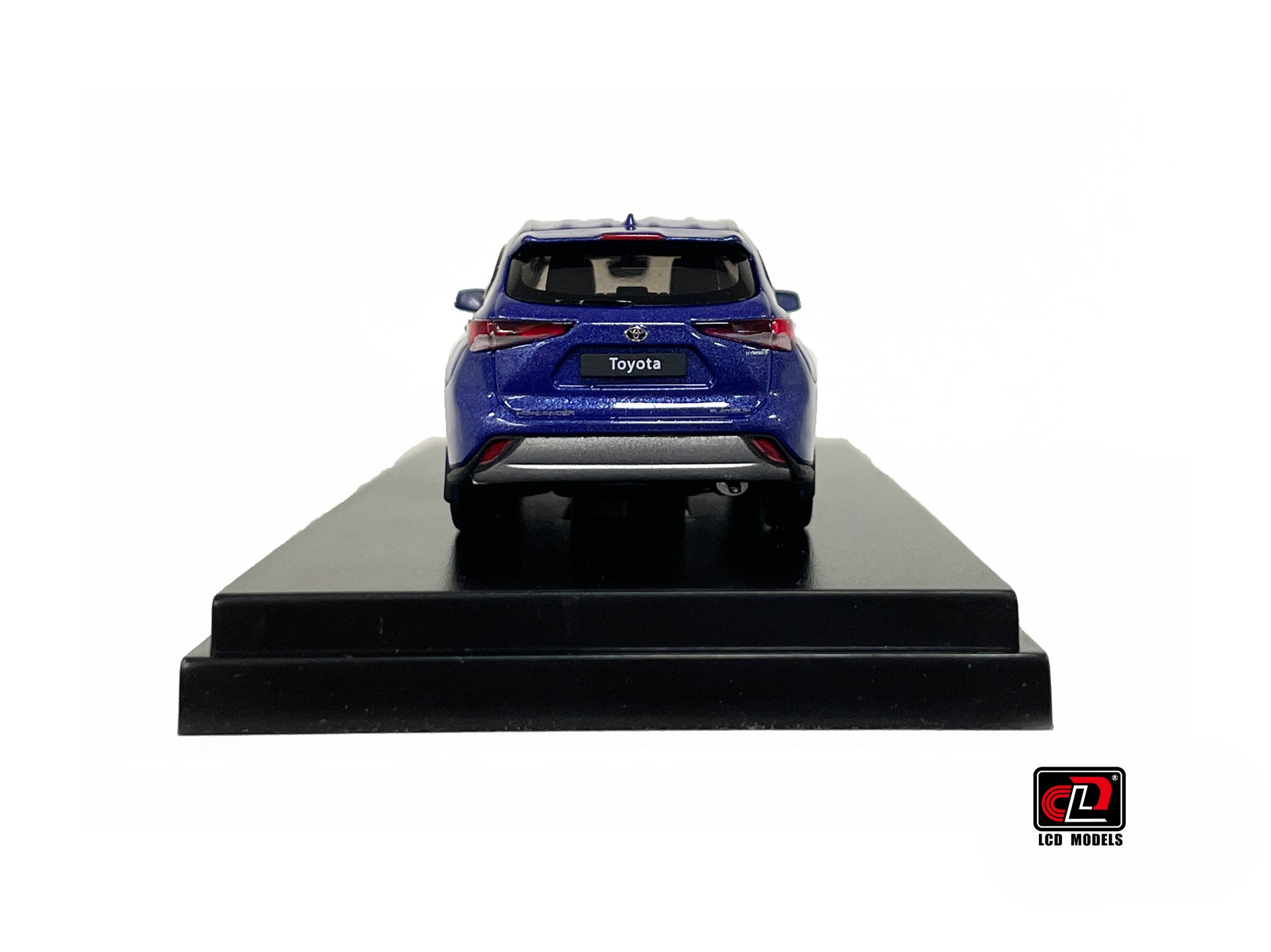 Toyota HighLander Blue 1:64 scale model car - LCD models