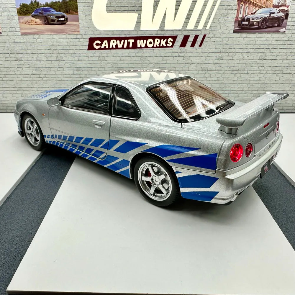 Nissan GTR R34 Skyline 1:24 SCALE Fast and furious paul walker car