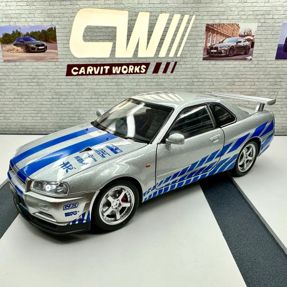 Nissan GTR R34 Skyline 1:24 SCALE Fast and furious paul walker car