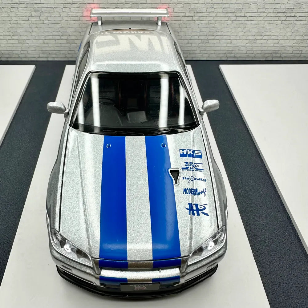 Nissan GTR R34 Skyline 1:24 SCALE Fast and furious paul walker car
