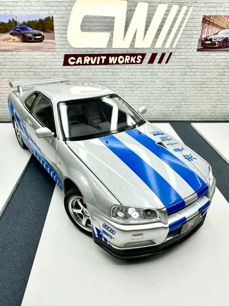 Nissan GTR R34 Skyline 1:24 SCALE Fast and furious paul walker car