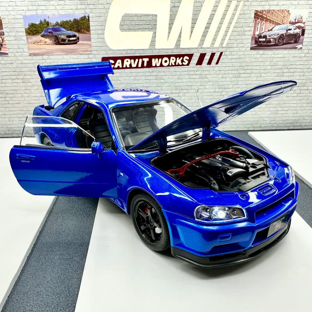 Nissan GTR R34 Skyline 1:24 SCALE Fast and furious paul walker car