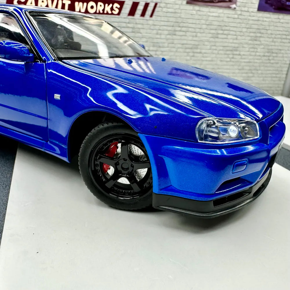 Nissan GTR R34 Skyline 1:24 SCALE Fast and furious paul walker car