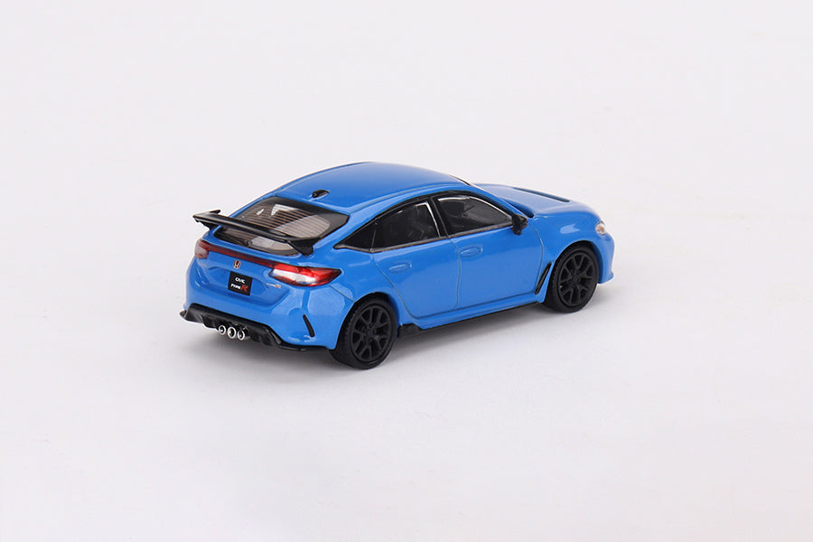Honda Civic Type R Boost Blue Pearl 2023 Blister packaging 1:64 scale model car - Mini Gt