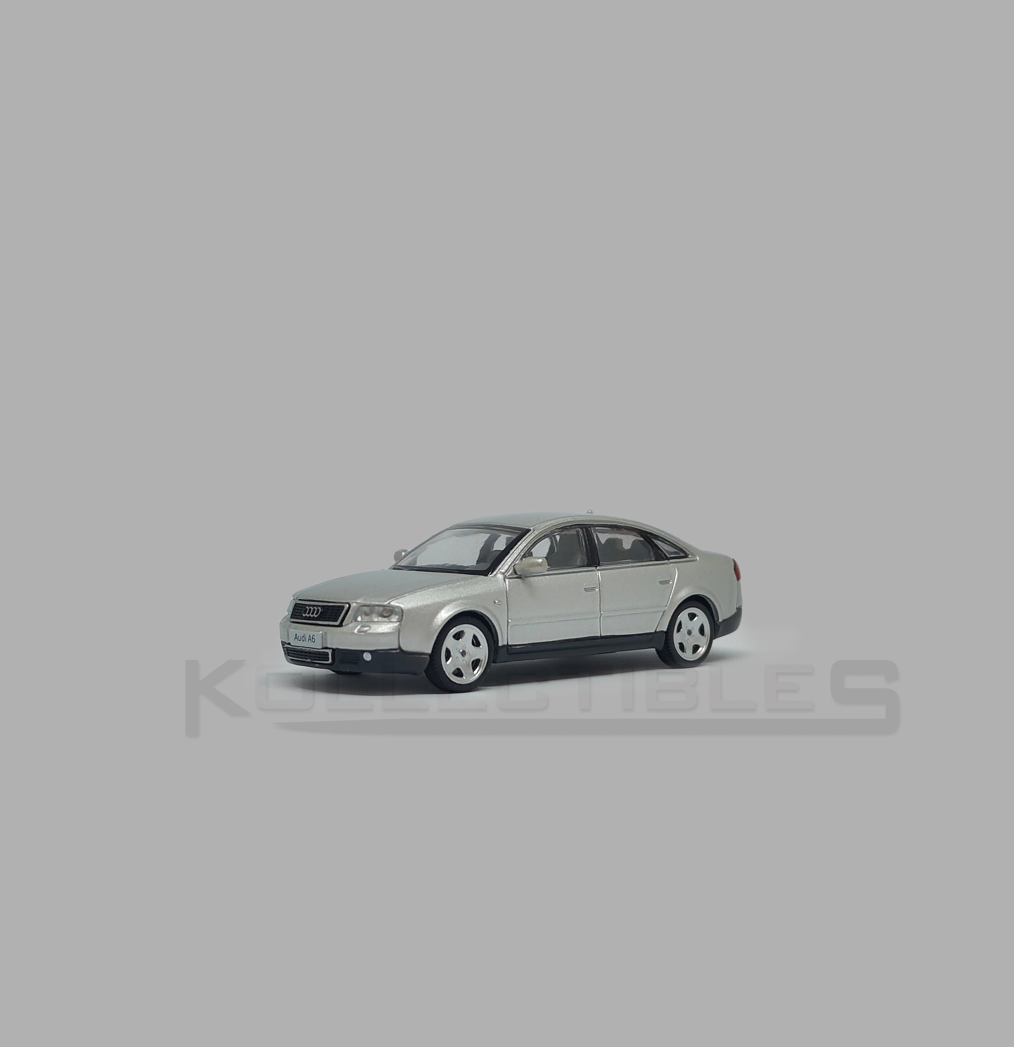 Audi A6 second generation (C5) metallic silver 1:64 scale model car - Xcartoys x Poprace