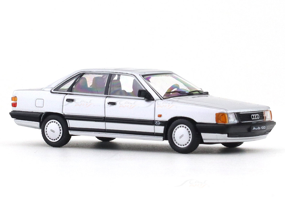 Audi 100 silver 1:64 Rhino Model diecast scale model miniature car collectible