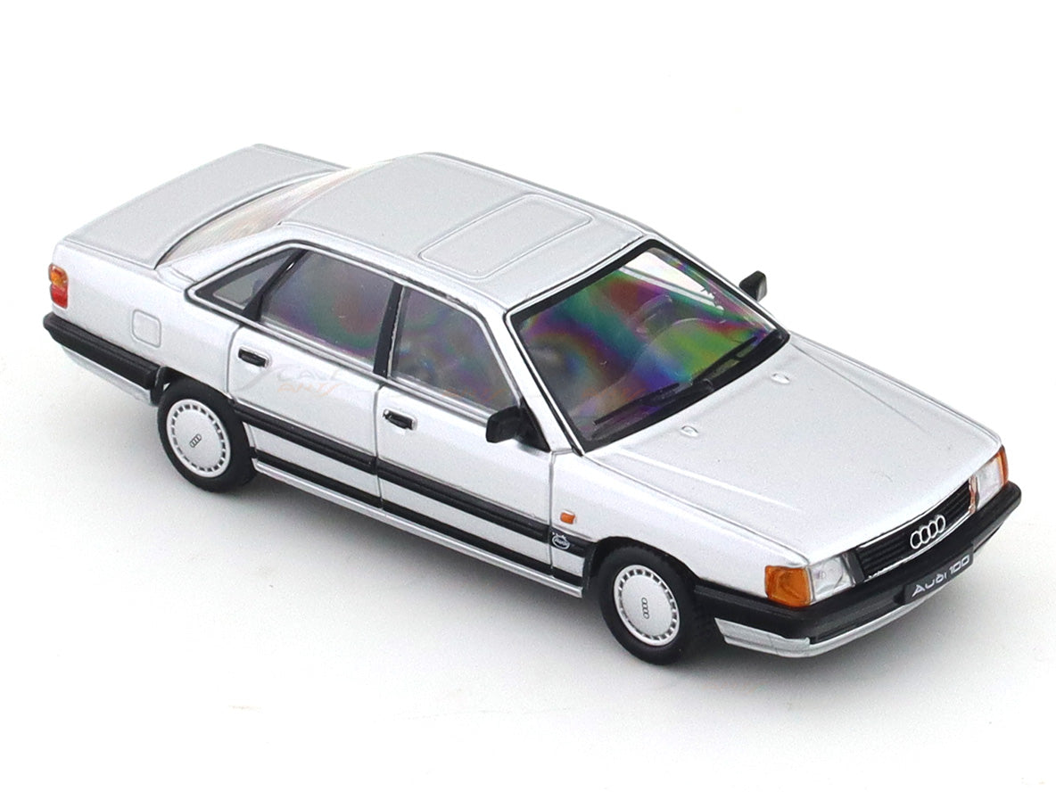 Audi 100 silver 1:64 Rhino Model diecast scale model miniature car collectible