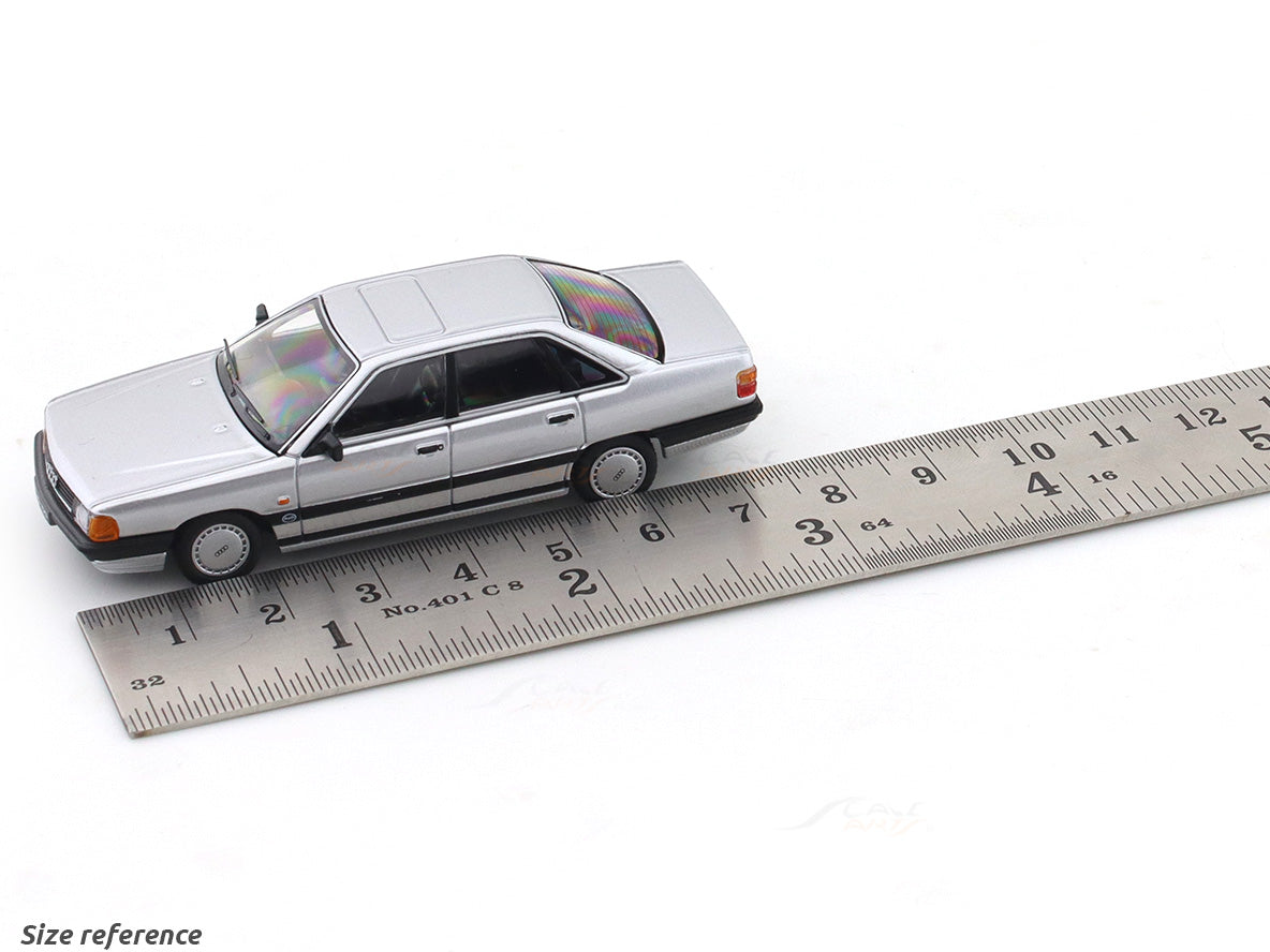 Audi 100 silver 1:64 Rhino Model diecast scale model miniature car collectible