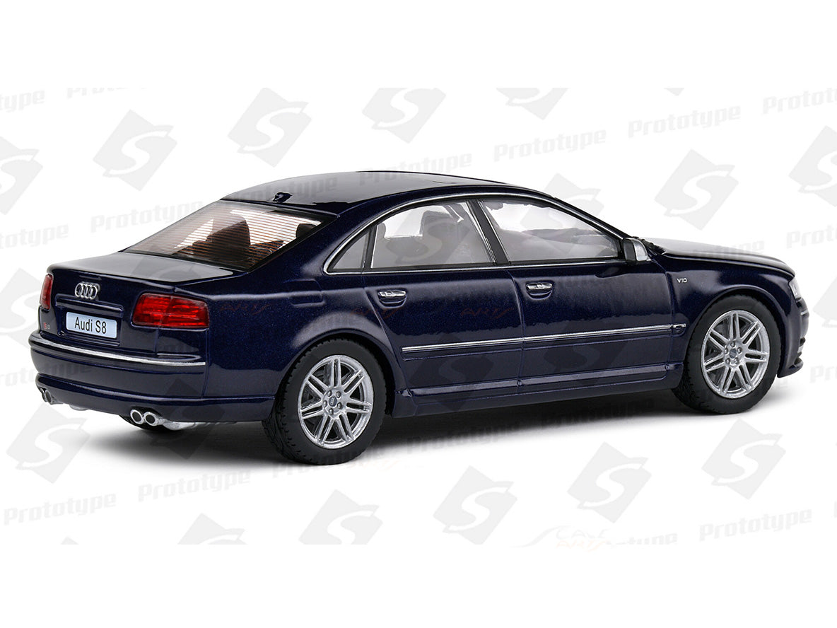 Audi S8 D3 Night blue pearl 1:43 Solido licensed diecast Scale Model collectible