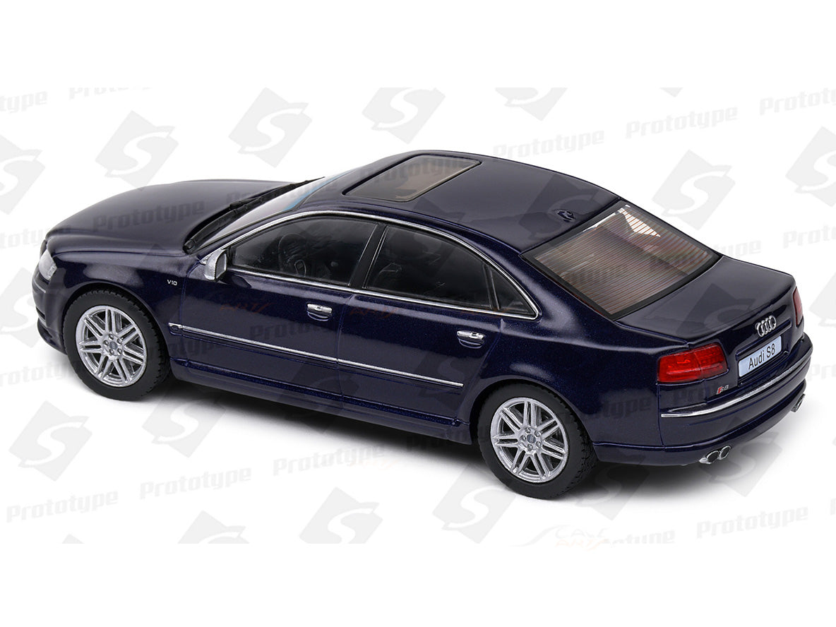 Audi S8 D3 Night blue pearl 1:43 Solido licensed diecast Scale Model collectible