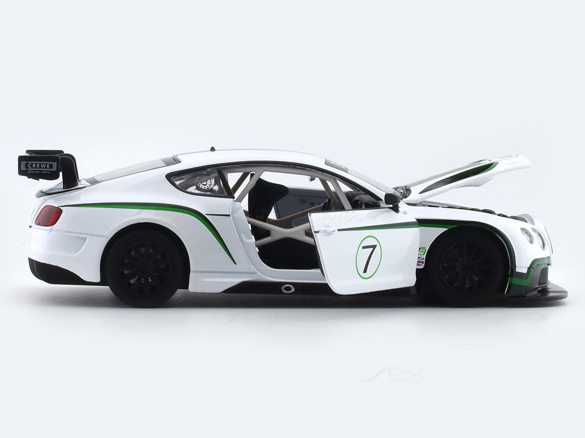 Bentley Continental GT3 white 1:24 MSZ licensed diecast Scale Model car collectible