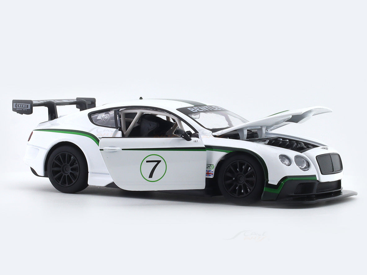 Bentley Continental GT3 white 1:24 MSZ licensed diecast Scale Model car collectible