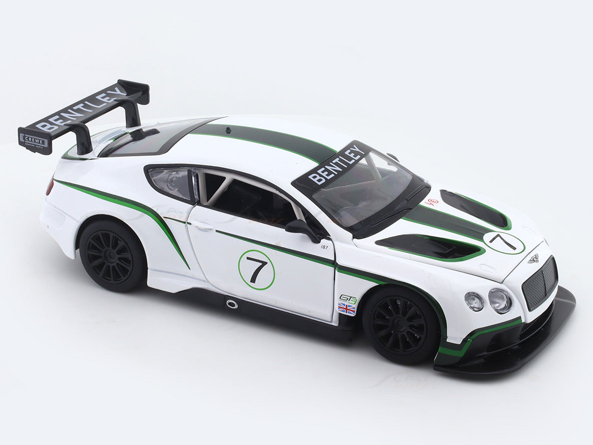 Bentley Continental GT3 white 1:24 MSZ licensed diecast Scale Model car collectible