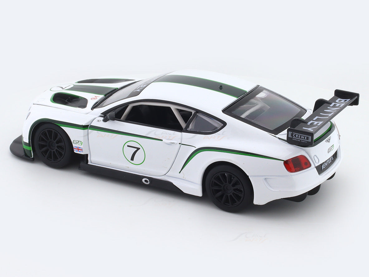 Bentley Continental GT3 white 1:24 MSZ licensed diecast Scale Model car collectible