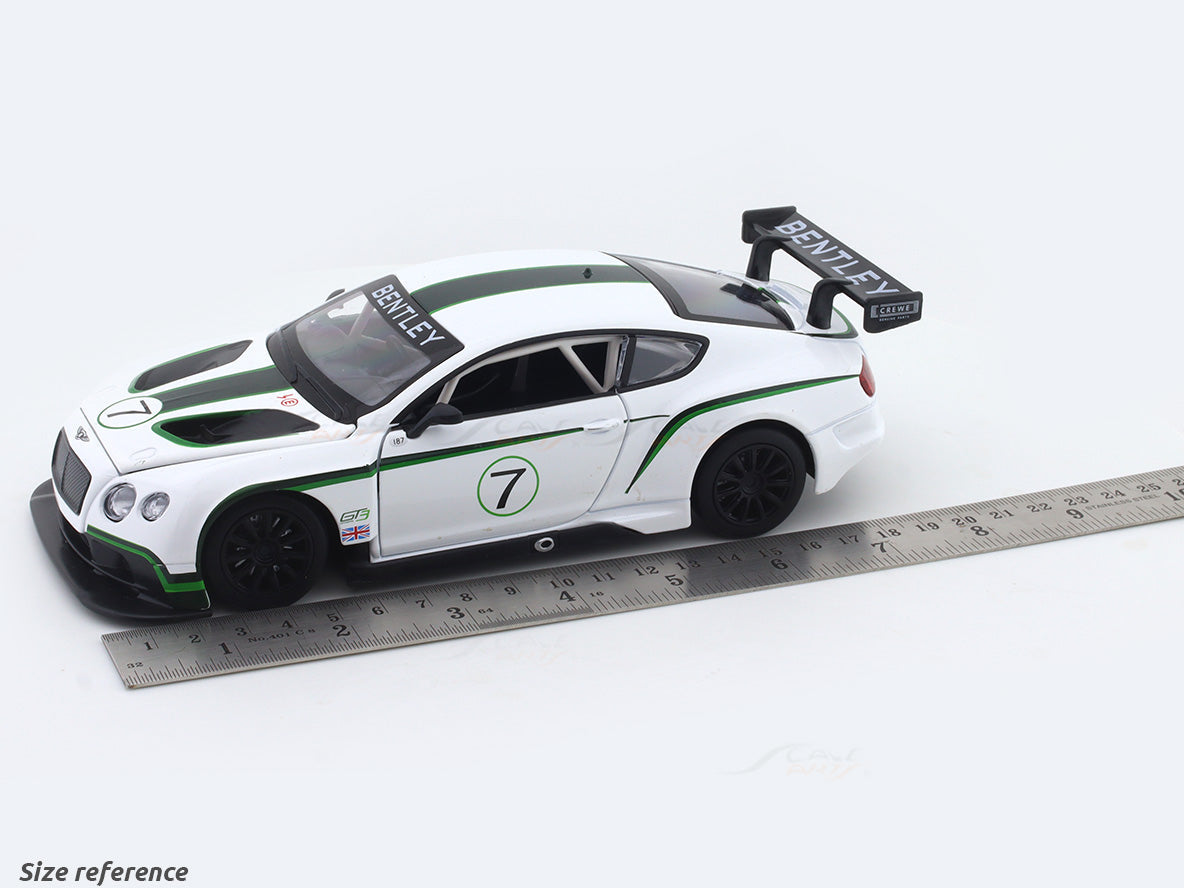 Bentley Continental GT3 white 1:24 MSZ licensed diecast Scale Model car collectible