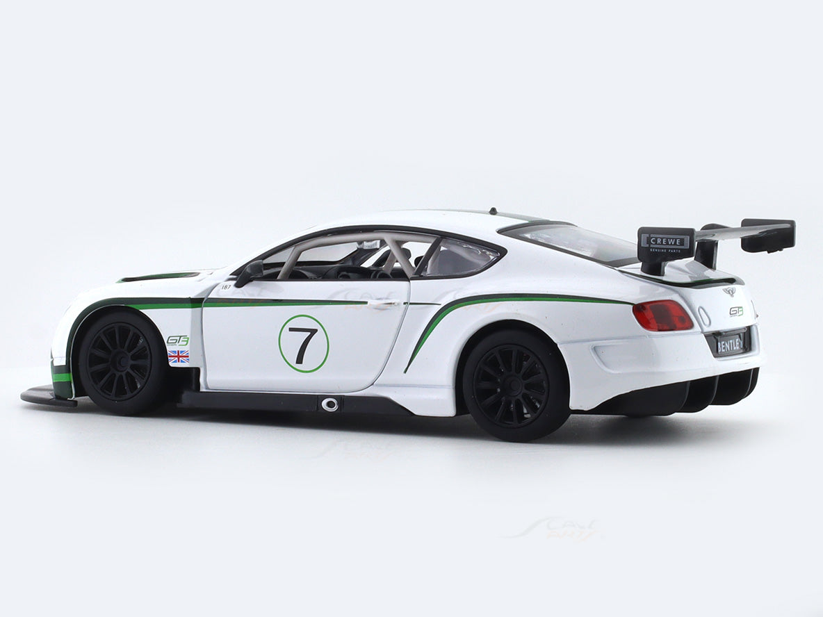 Bentley Continental GT3 white 1:24 MSZ licensed diecast Scale Model car collectible