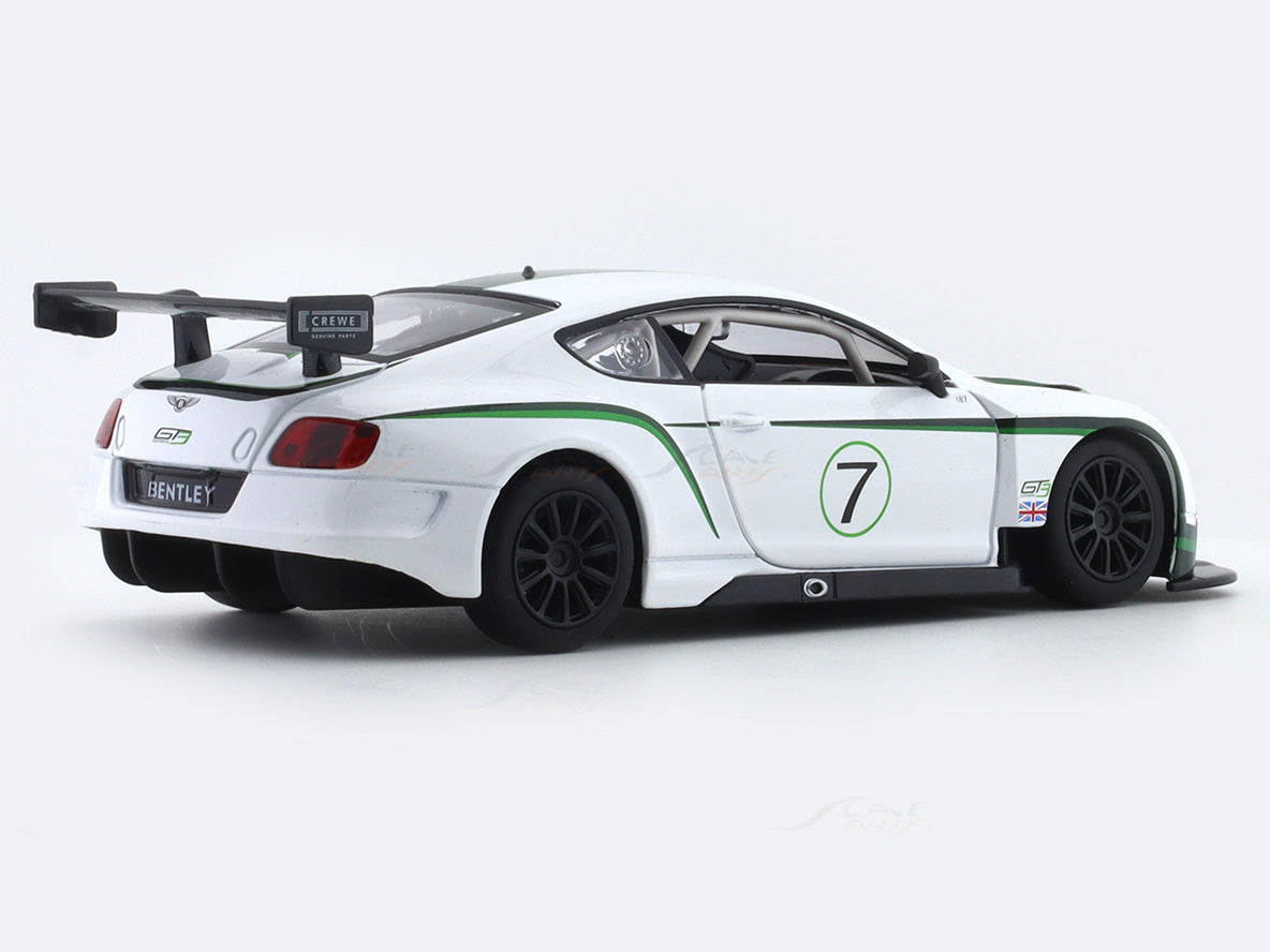 Bentley Continental GT3 white 1:24 MSZ licensed diecast Scale Model car collectible