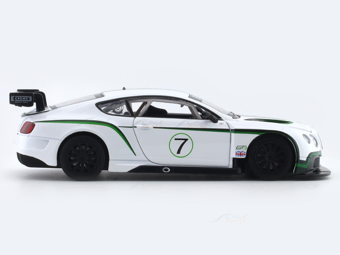 Bentley Continental GT3 white 1:24 MSZ licensed diecast Scale Model car collectible