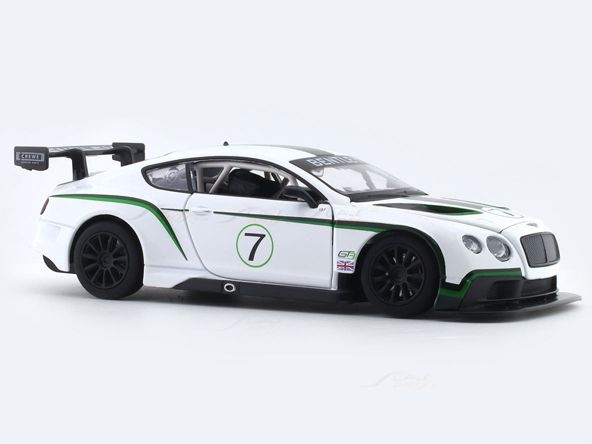Bentley Continental GT3 white 1:24 MSZ licensed diecast Scale Model car collectible