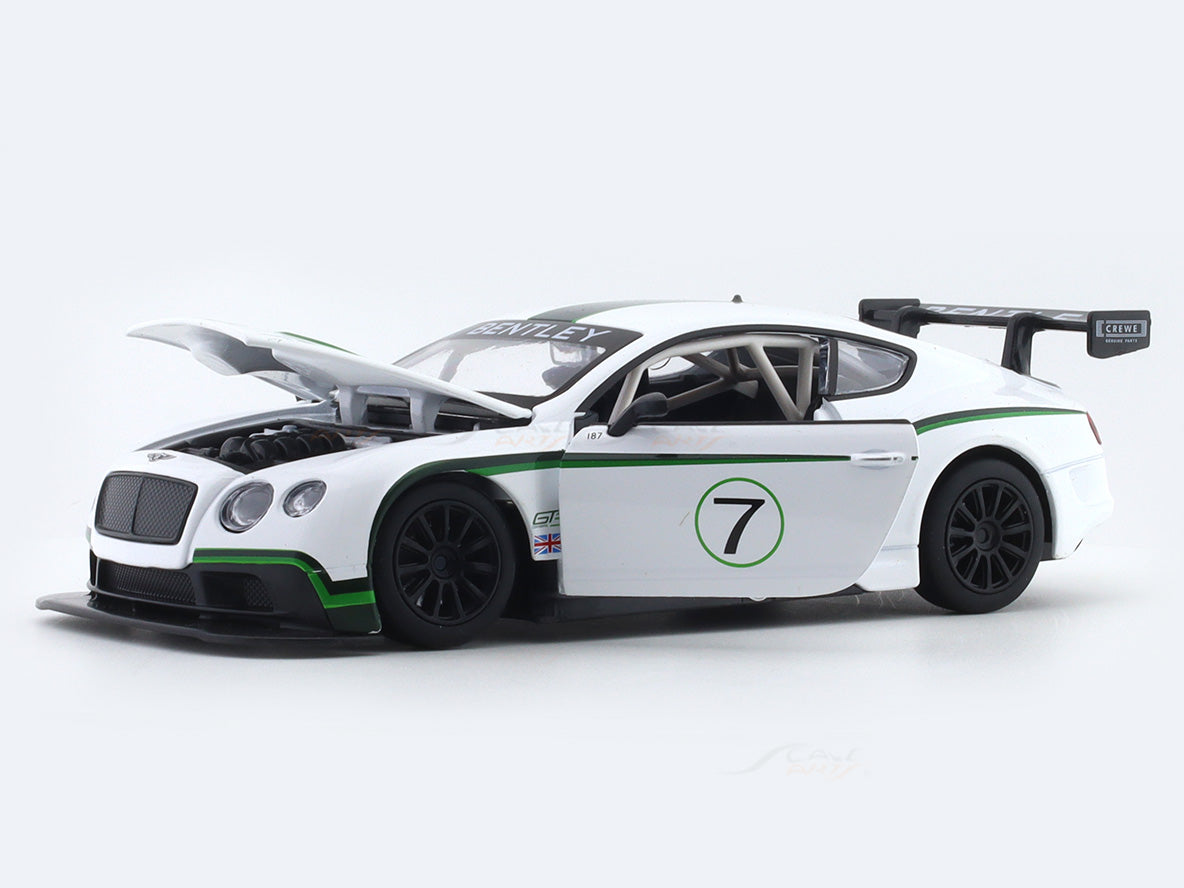 Bentley Continental GT3 white 1:24 MSZ licensed diecast Scale Model car collectible