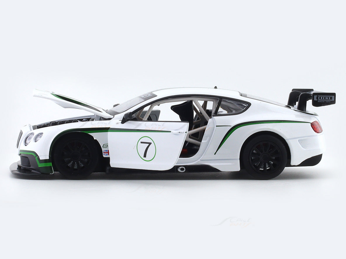 Bentley Continental GT3 white 1:24 MSZ licensed diecast Scale Model car collectible