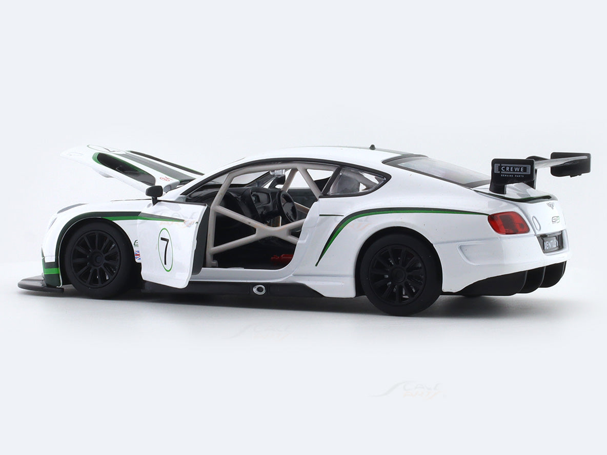 Bentley Continental GT3 white 1:24 MSZ licensed diecast Scale Model car collectible