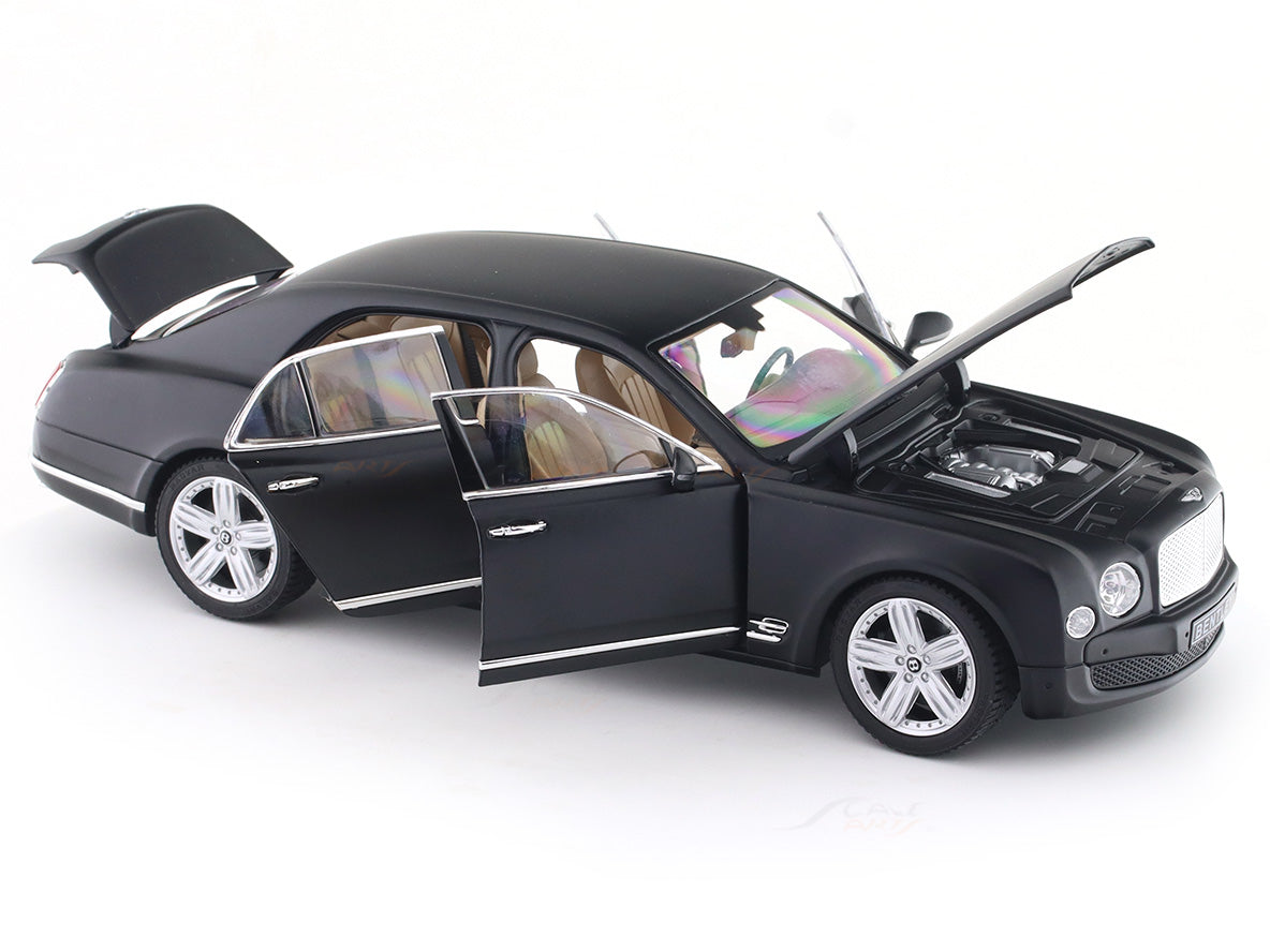 Bentley Mulsanne matte black 1:18 Rastar licensed diecast scale model car collectible