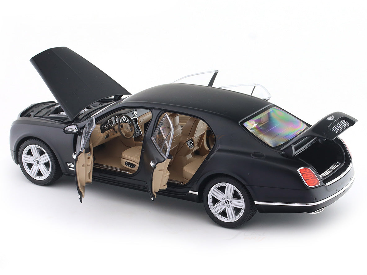 Bentley Mulsanne matte black 1:18 Rastar licensed diecast scale model car collectible