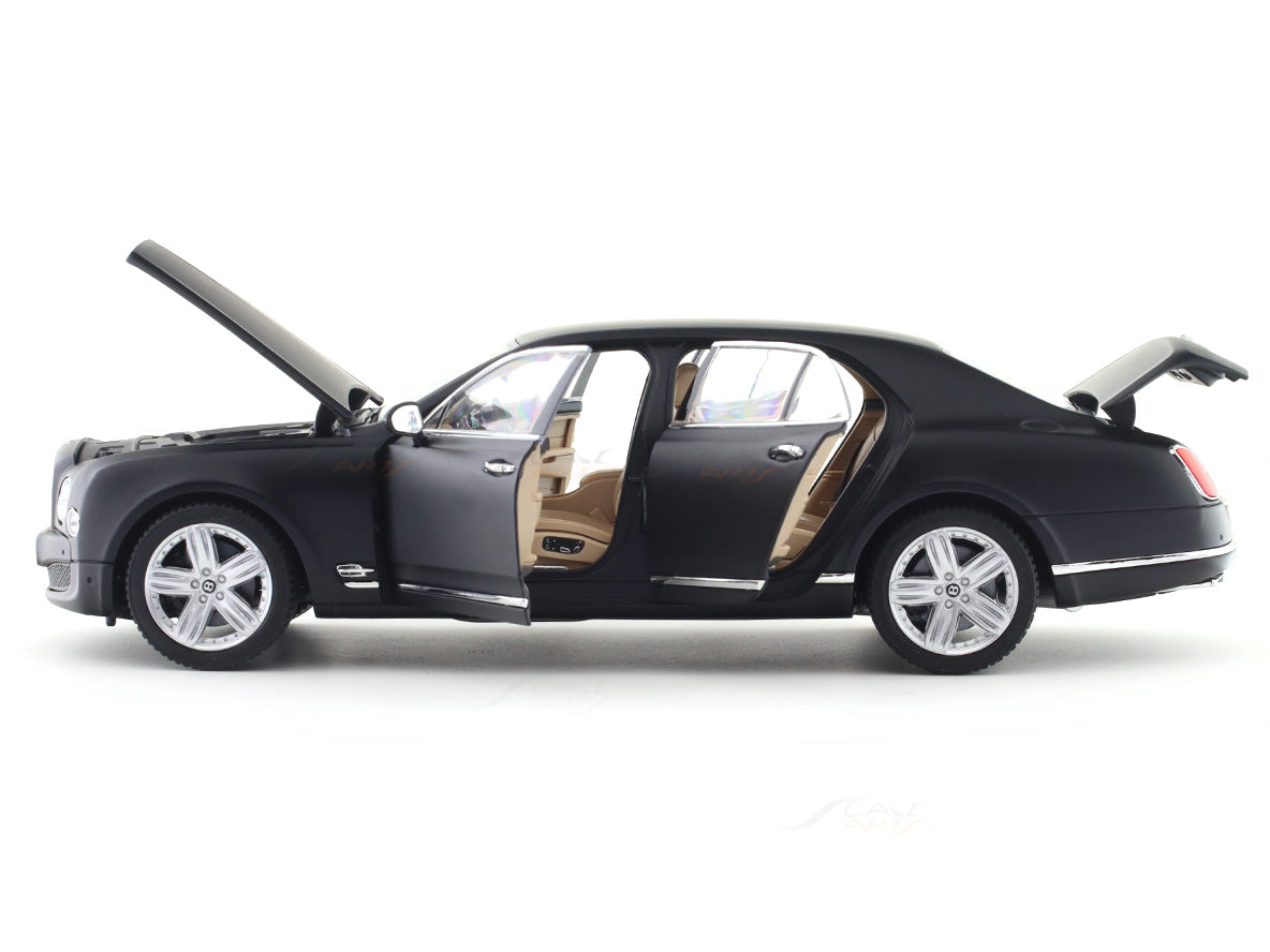 Bentley Mulsanne matte black 1:18 Rastar licensed diecast scale model car collectible
