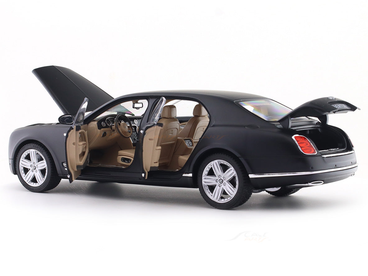 Bentley Mulsanne matte black 1:18 Rastar licensed diecast scale model car collectible