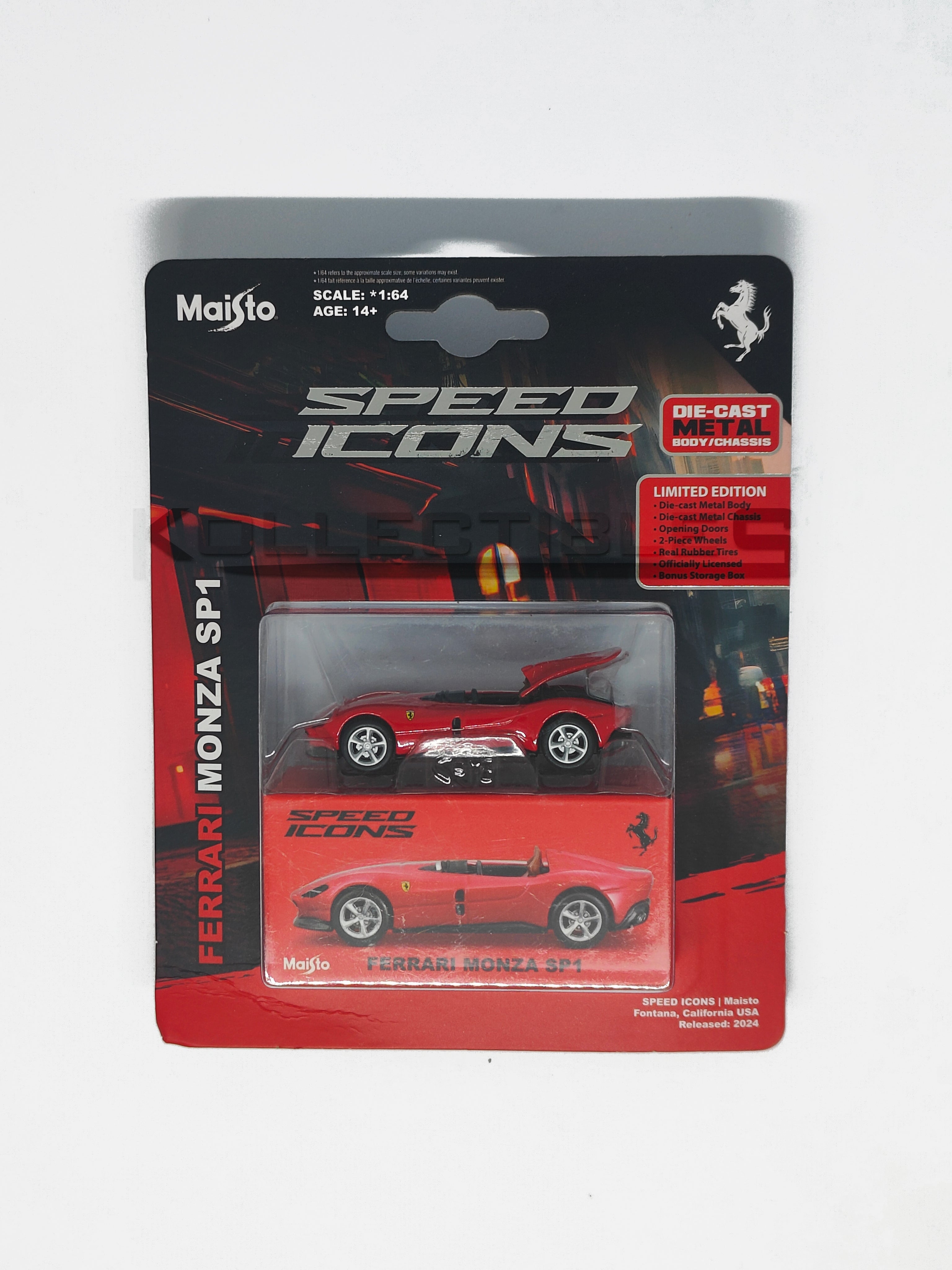 Speed Icons - Ferrari Monza SP1 Red 1:64 scale model car - Maisto