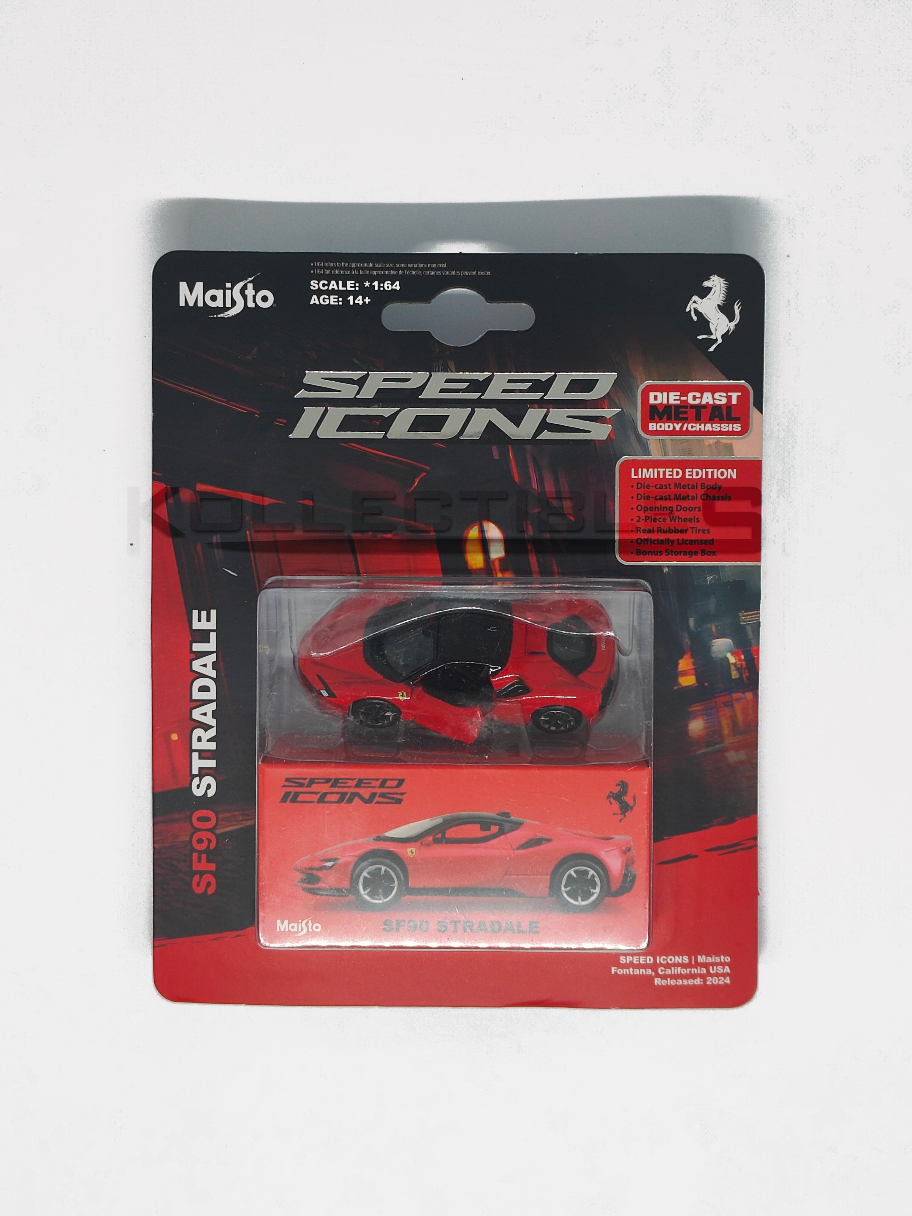 Speed icons - Ferrari SF-90 Stradle Red 1:64 scale model car - Maisto