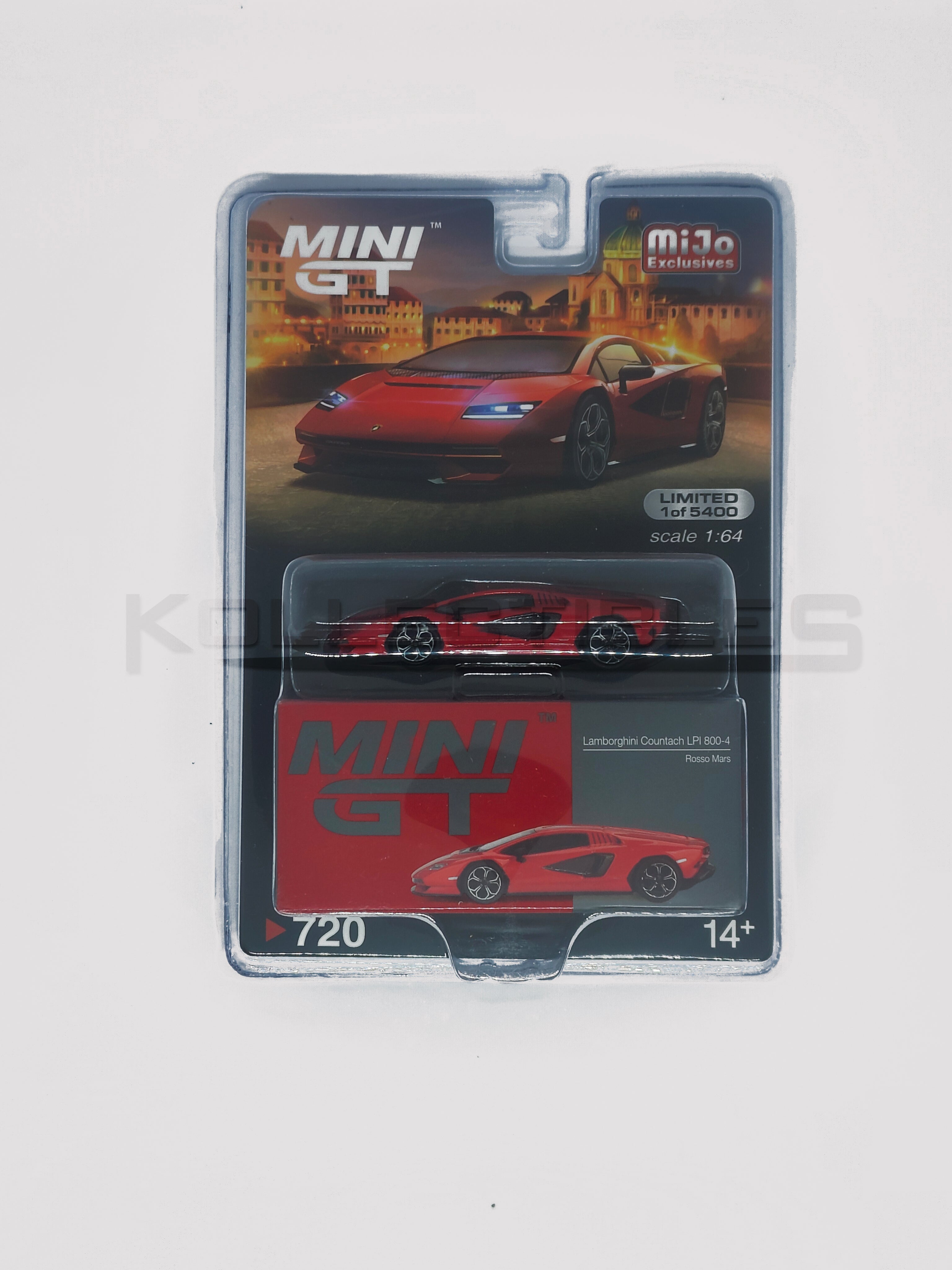 Lamborghini Countach LPI 800-4 Rosso Mars 1:64 Scale model car- Mini GT