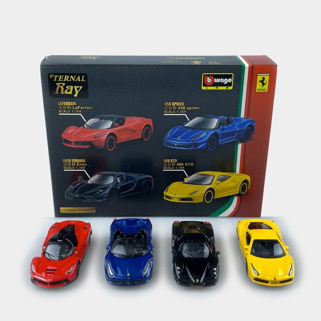 Ferrari 4 in 1 Eternal classic series pack 1:64 Diecast scale model Car - Bburago