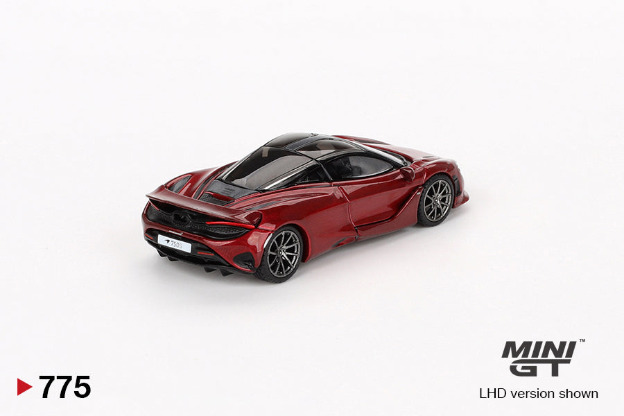 Mclaren 750S Amarnath Red 1:64 scale model car - Mini GT