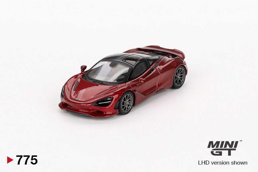 Mclaren 750S Amarnath Red 1:64 scale model car - Mini GT
